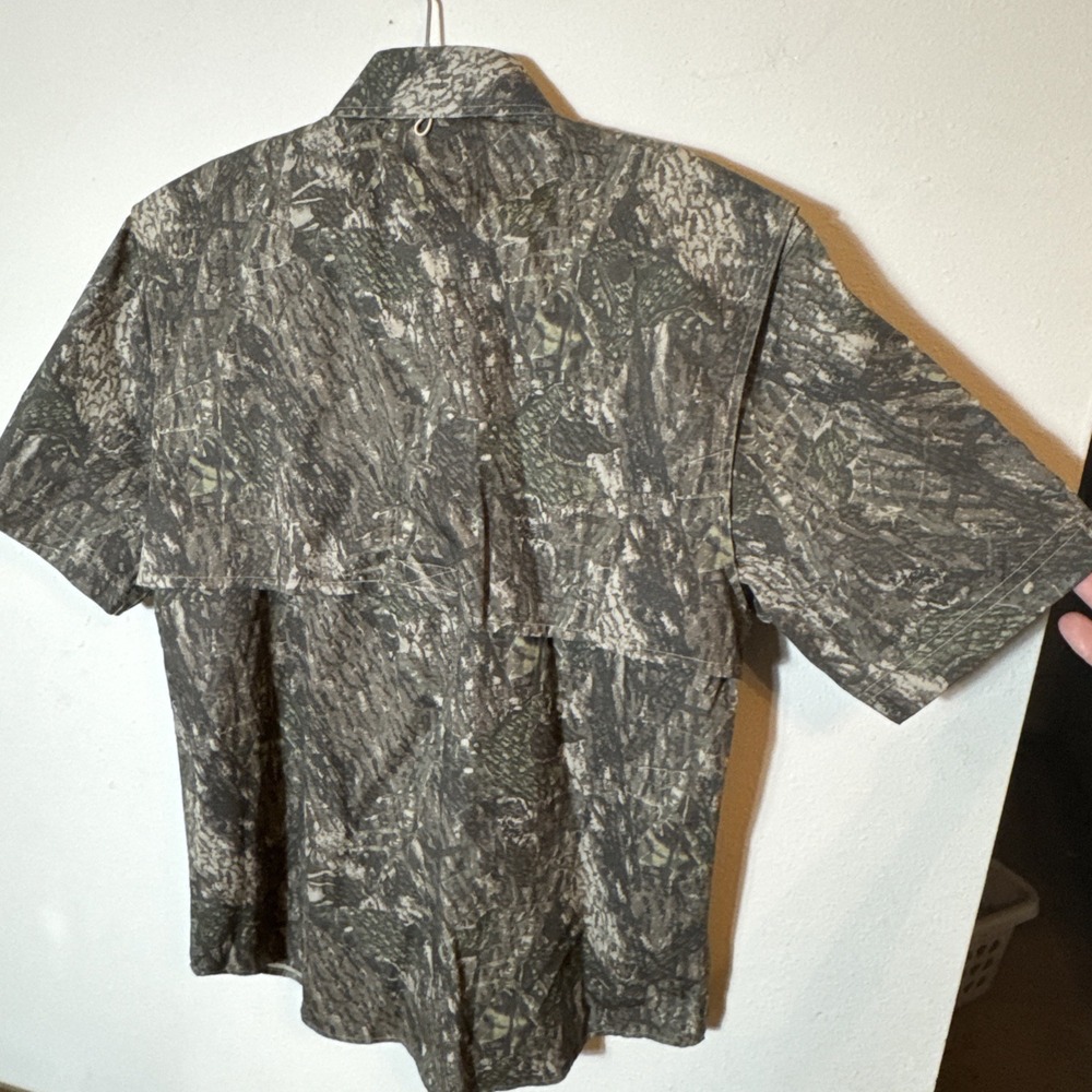 Tiger Hill Camo Fishing Hunting Vented Back Lots Of Pockets Cotton Men's Small - Picture 6 of 8